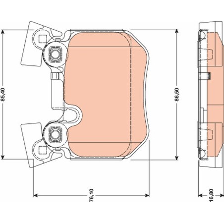 Plaquettes De Frein Arrière Pour BMW Série 1 E81 E82 E87 E88 3 E90 34216784808