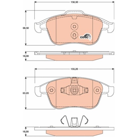Plaquettes De Frein Avant Pour Renault Clio IV Fluence 410600011R 8660000764