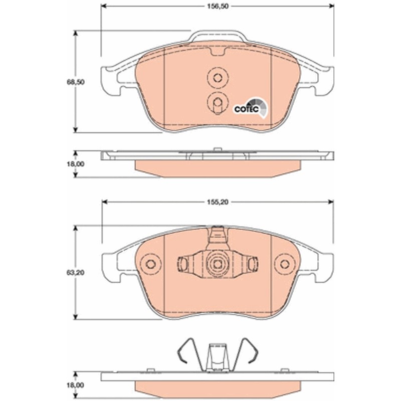 Plaquettes De Frein Avant Pour Renault Clio IV Fluence 410600011R 8660000764