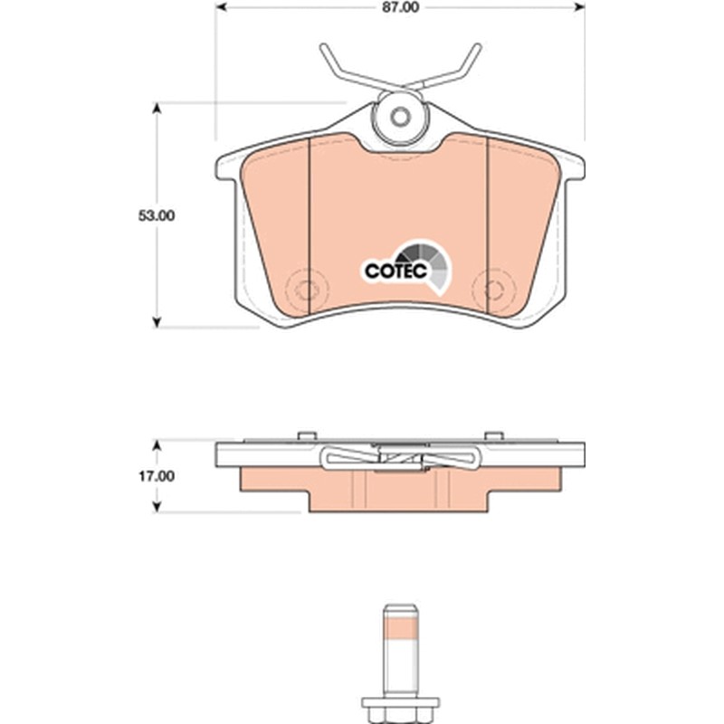 Plaquettes De Frein Arrière Pour Peugeot 207 Citroën C3 II Picasso DS3