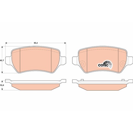 Plaquettes De Frein Arrière Pour Opel Zafira A B Family Vauxhall