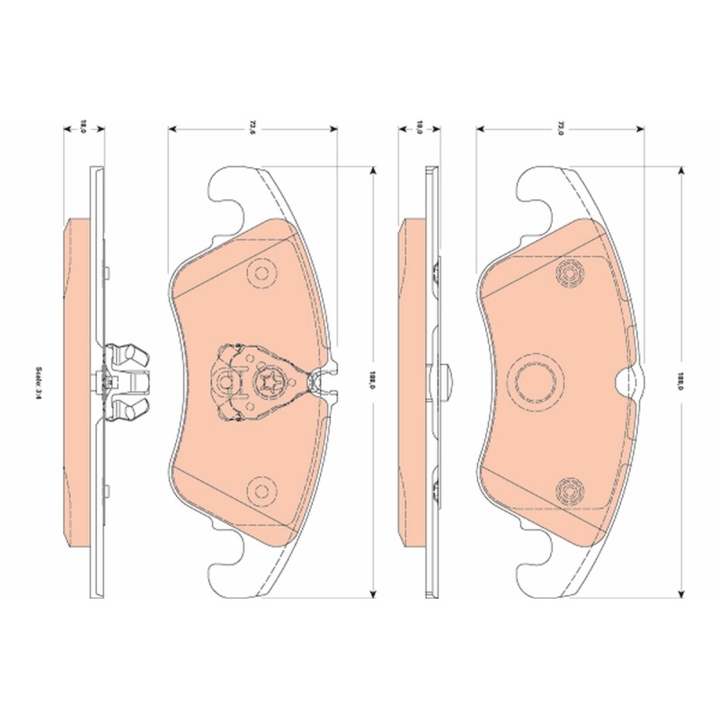 Plaquettes De Frein Avant Pour Ford Focus II 9M51-2K021-AA 9M51-2K021-BA