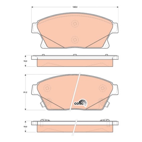 Plaquettes De Frein Avant Pour Opel Cadillac Chevrolet Vauxhall 9005020 1605135