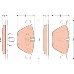 Plaquettes De Frein Avant Pour BMW Série 5 F07 F10 F11 6 F06 F12 34116775314