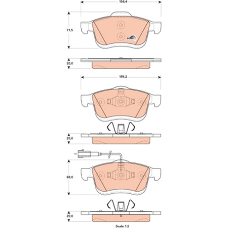 Plaquettes De Frein Avant Pour Opel Fiat Doblo Vauxhall 1605164 51928529 1605182