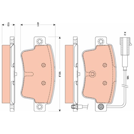 Plaquettes De Frein Arrière Pour Fiat Grande Punto 77365464 77365886
