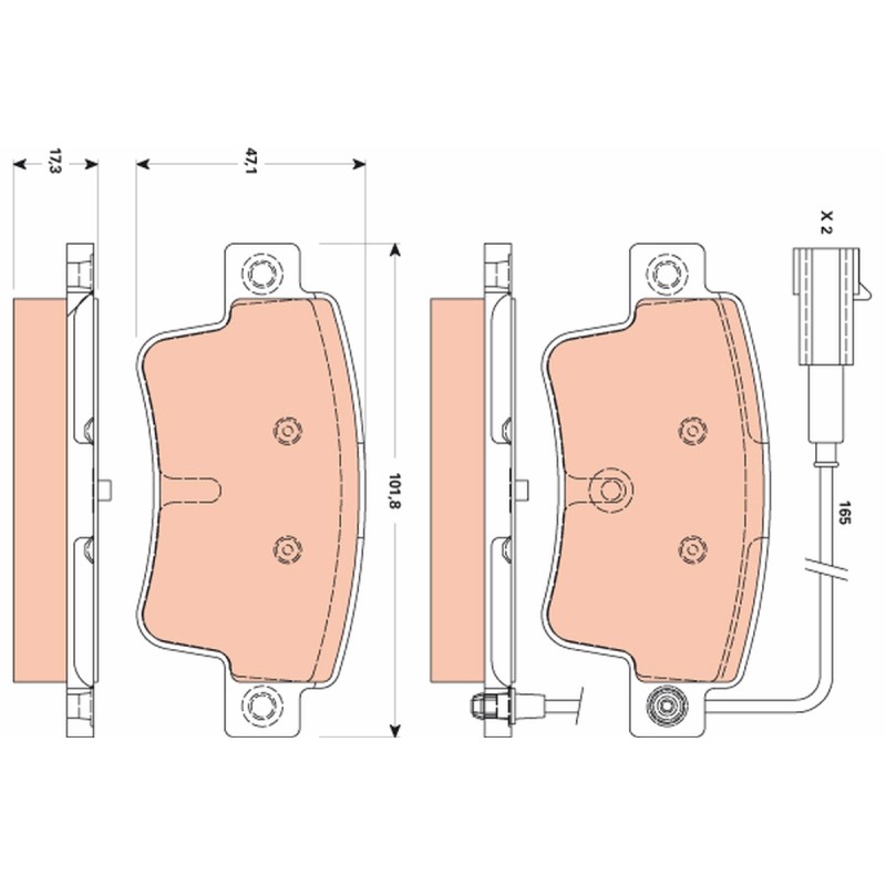 Plaquettes De Frein Arrière Pour Fiat Grande Punto 77365464 77365886