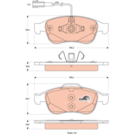 Plaquettes De Frein Avant Pour Alfa Romeo Giulietta -
