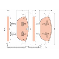Plaquettes De Frein Avant Pour Audi A6 A7 A8 4G0698151B 4G0698151G 4G0698151S