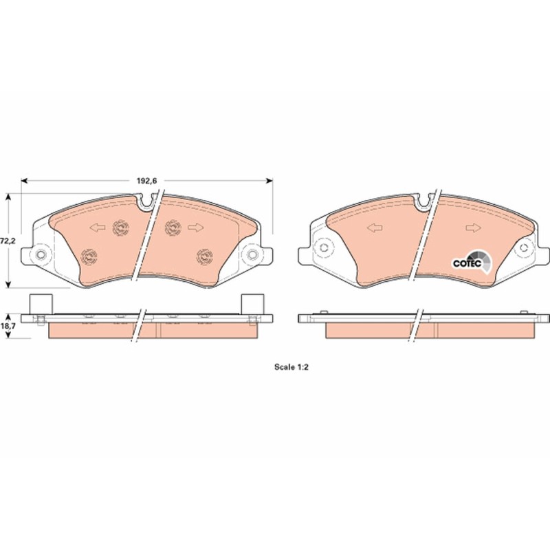 Plaquettes De Frein Avant Pour Land Rover Defender Station Wagon Van