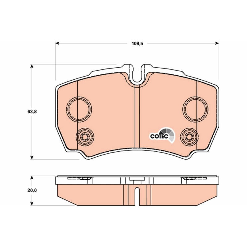 Plaquettes De Frein Arrière Pour Ford Transit 1501265 1718023 8C1V-2M008-AB