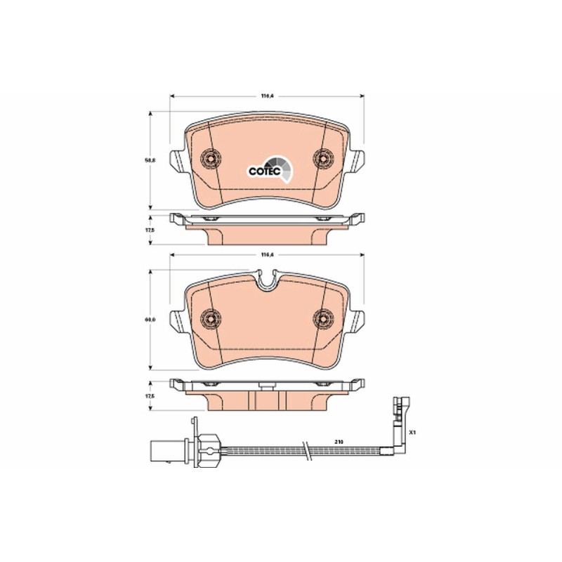 Plaquettes De Frein Arrière Pour Audi A4 A5 A6 A7 Q5 Porsche Macan