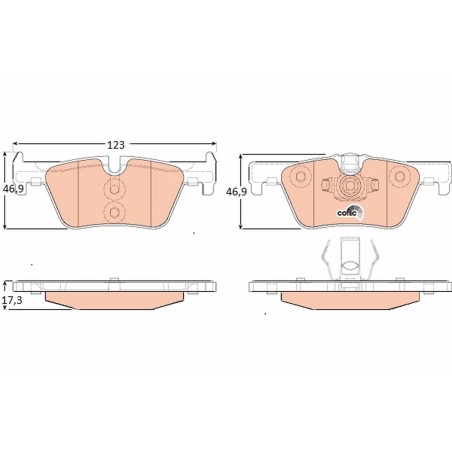 Plaquettes De Frein Arrière Pour BMW Série 1 F20 F21 2 F22, F87 34216850569