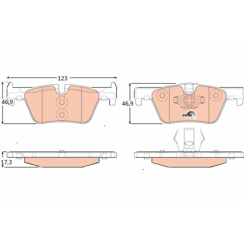 Plaquettes De Frein Arrière Pour BMW Série 1 F20 F21 2 F22, F87 34216850569