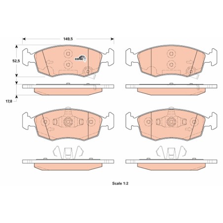 Plaquettes De Frein Avant Pour Fiat Chrysler Lancia 77365927 77365945 77366212