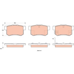 Plaquettes De Frein Arrière Pour Fiat Sedici 71750931 71768576