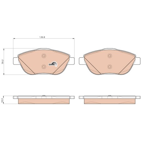 Plaquettes De Frein Avant Pour Peugeot Opel Citroën C3 DS 1607083180 1617293780