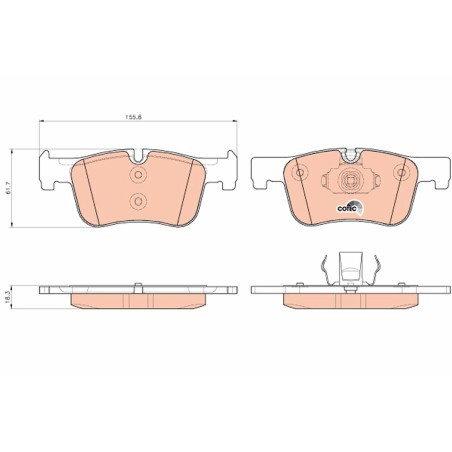Plaquettes De Frein Avant Pour BMW Série 1 F20 F21 3 F30, F80 F31 34116850568