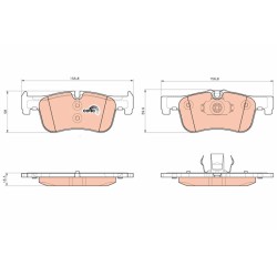 Plaquettes De Frein Avant Pour BMW Série 1 F20 F21 2 F22, F87 F23 8854999