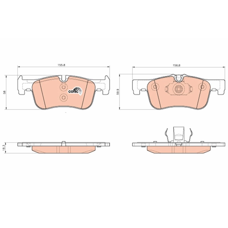 Plaquettes De Frein Avant Pour BMW Série 1 F20 F21 2 F22, F87 F23 8854999