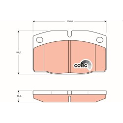 Plaquettes De Frein Avant Pour Opel Bedford Lotus Vauxhall 1605788 90398759