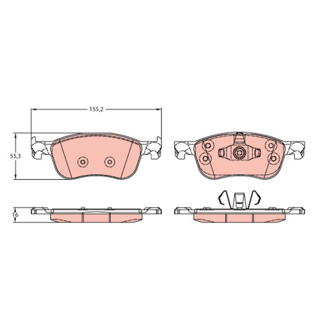 Plaquettes De Frein Avant Pour Ford Fiesta VII 2095160 2272732 2272734