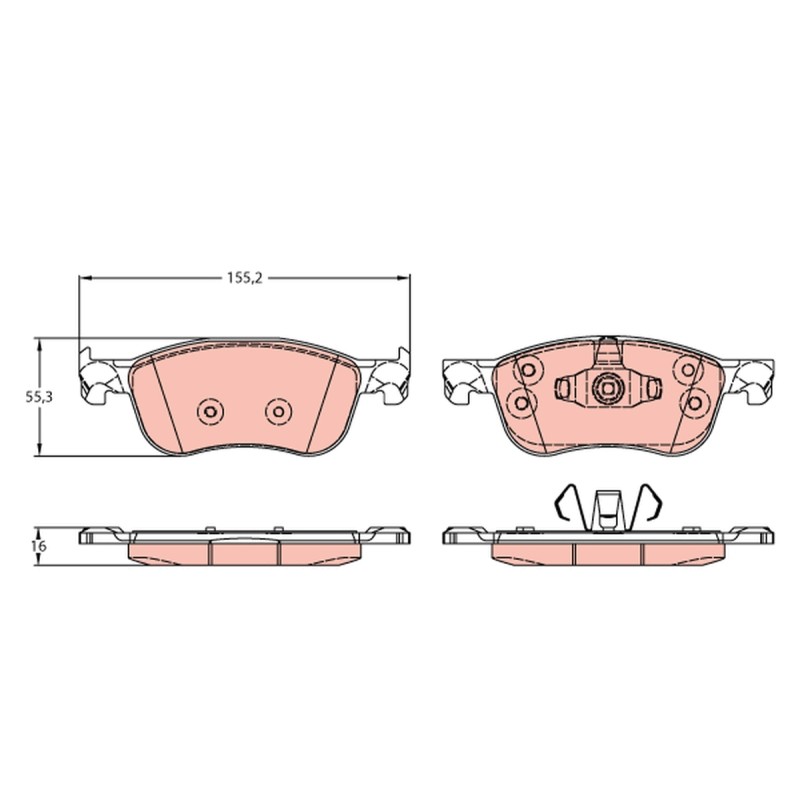 Plaquettes De Frein Avant Pour Ford Fiesta VII 2095160 2272732 2272734