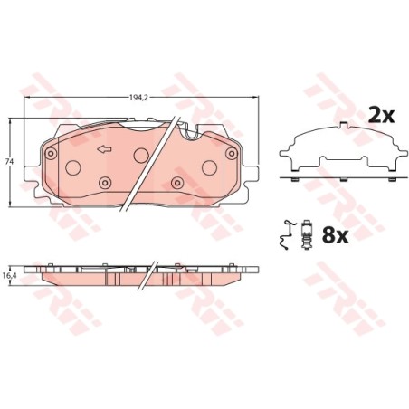 Plaquettes De Frein Avant Pour Audi A4 A5 A8 Q5 Q7 4M0698151AP 4M0698151H