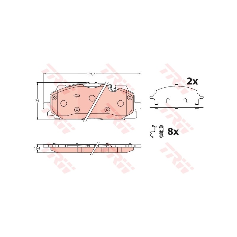 Plaquettes De Frein Avant Pour Audi A4 A5 A8 Q5 Q7 4M0698151AP 4M0698151H