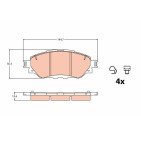 Plaquettes De Frein Avant Pour Toyota Hilux VIII 04465-0K350 VC060H