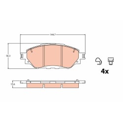 Plaquettes De Frein Avant Pour Toyota Hilux VIII 04465-0K350 VC060H