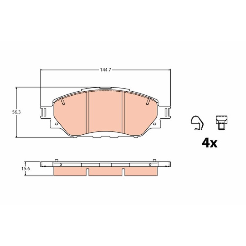 Plaquettes De Frein Avant Pour Toyota Hilux VIII 04465-0K350 VC060H