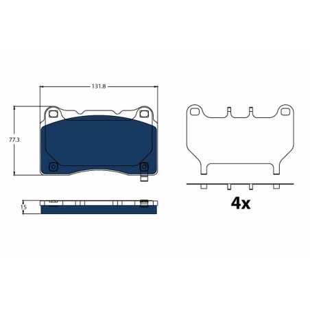 Plaquettes De Frein Avant Pour Tesla Model S X 105506600B 1068330-00-C