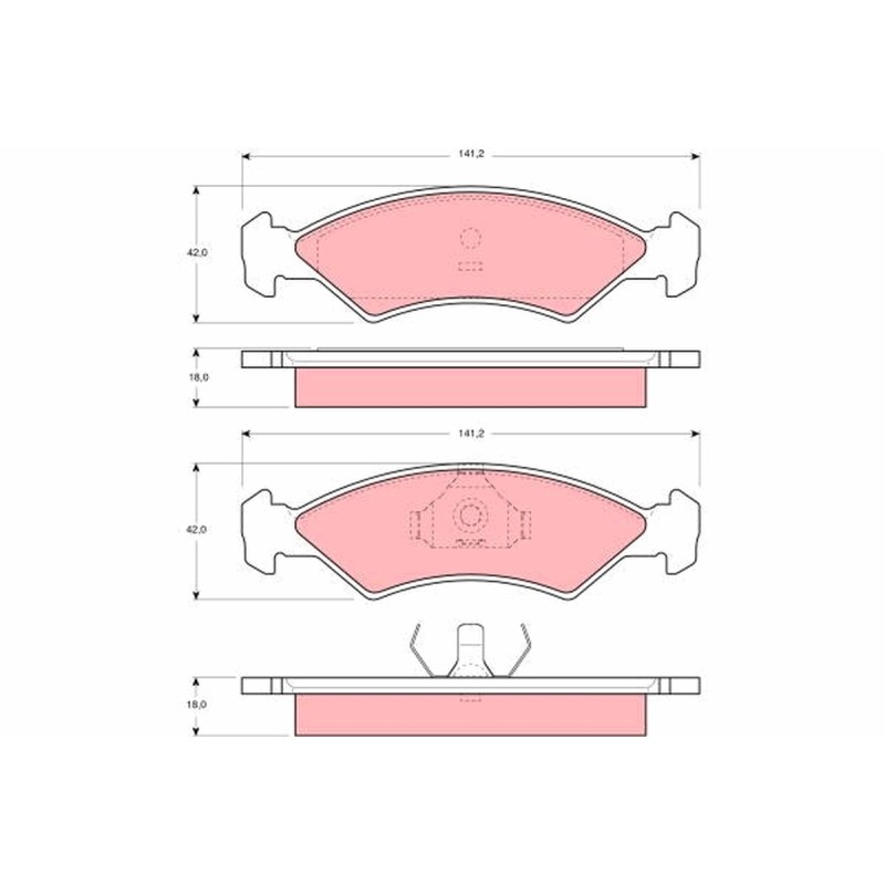 Plaquettes De Frein Avant Pour Ford Fiesta II 5015917 5016917 5018193 5018898