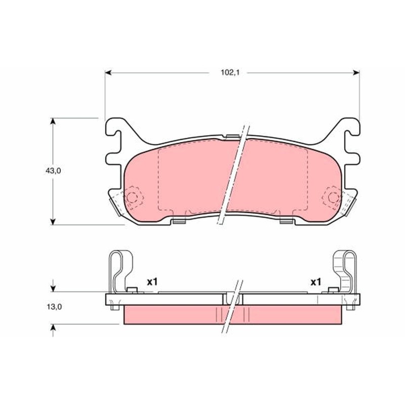 Plaquettes De Frein Arrière Pour Ford Asia/Oceania Laser/Laser Lidea Mazda