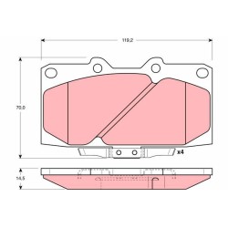 Plaquettes De Frein Avant Pour Nissan 200 SX D1060-74F92