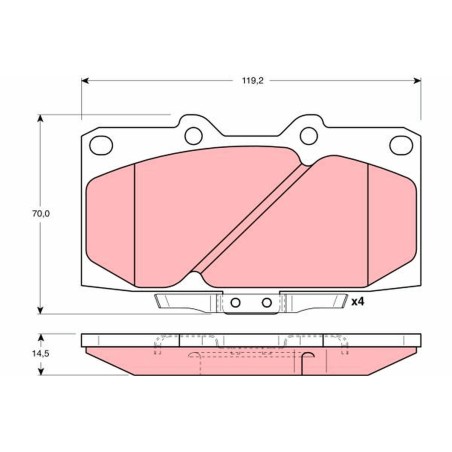 Plaquettes De Frein Avant Pour Nissan 200 SX D1060-74F92