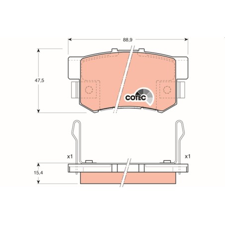 Plaquettes De Frein Arrière Pour Acura Honda Rover 43022-SP0-E01 06430-S0K-J00