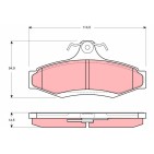 Plaquettes De Frein Arrière Pour Chevrolet Daewoo Mitsubishi Ssangyong 96245179