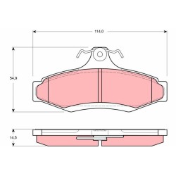 Plaquettes De Frein Arrière Pour Chevrolet Daewoo Mitsubishi Ssangyong 96245179