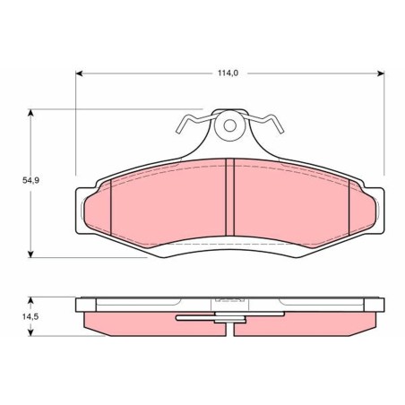 Plaquettes De Frein Arrière Pour Chevrolet Daewoo Mitsubishi Ssangyong 96245179