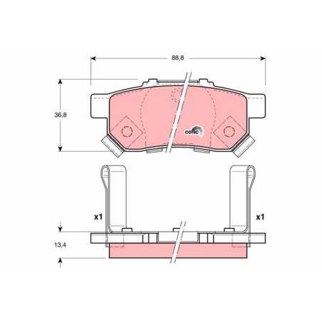 Plaquettes De Frein Arrière Pour Honda City Civic V VI CRX III 43022-SR3-G00