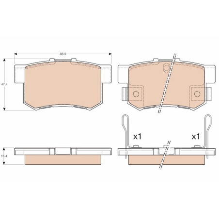 Plaquettes De Frein Arrière Pour Suzuki Acura Honda MG 43022-SG0-000 SFP000080