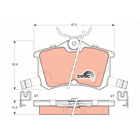 Plaquettes De Frein Arrière Pour Honda Accord VI VII 43022-SEA-E01