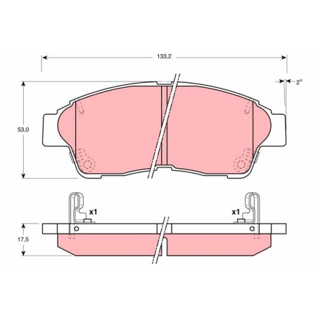 Plaquettes De Frein Avant Pour Toyota Picnic 04465-44020 PN540H