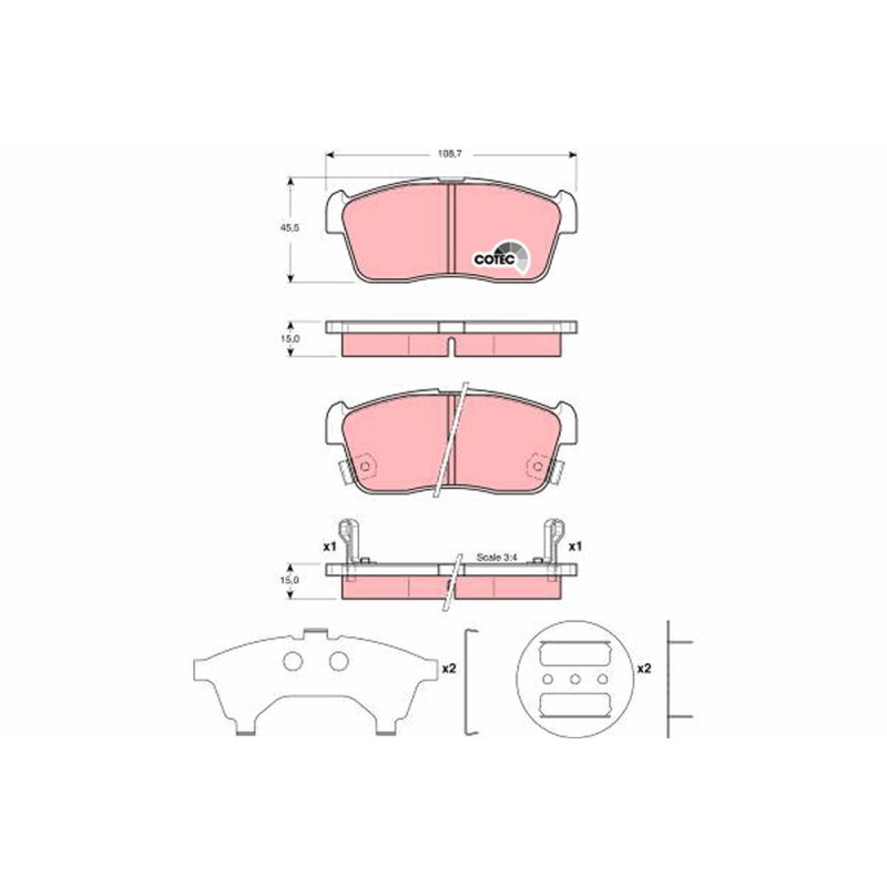 Plaquettes De Frein Avant Pour Nissan Suzuki Daihatsu 41060-4A00B 0449197207000