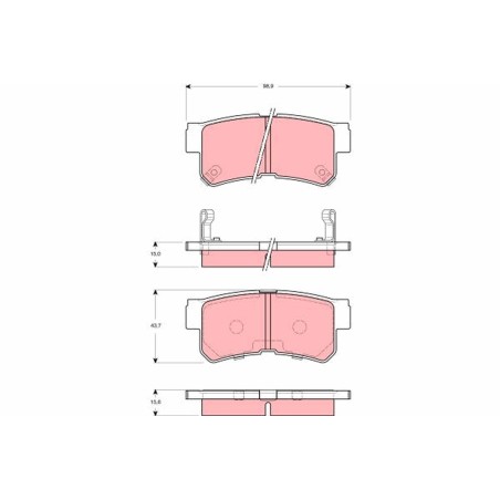 Plaquettes De Frein Arrière Pour Hyundai Highway Van Trajet 58302-3AA20