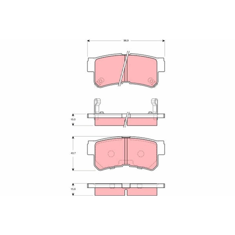 Plaquettes De Frein Arrière Pour Hyundai Highway Van Trajet 58302-3AA20