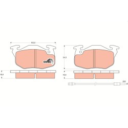 Plaquettes De Frein Avant Pour Peugeot Renault 9 Citroën MERCEDES 425050 425127