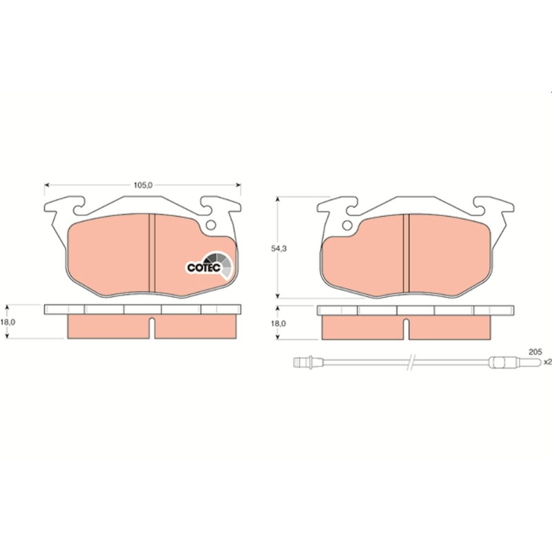 Plaquettes De Frein Avant Pour Peugeot Renault 9 Citroën MERCEDES 425050 425127